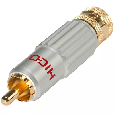 Kaufen HICON HI-CM13 ROT Cinch Stecker RCA Press-Spangen-Verriegelung | HI-CM13 RED • 12.60€