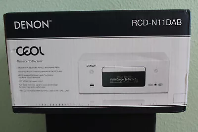 Kaufen Denon CEOL RCD-N11DAB Netzwerk CD Receiver DAB+ White + HEOS Bluetooth AirPlay 2 • 221€