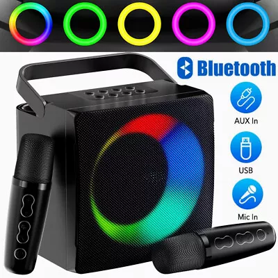 Kaufen Karaoke Maschine Bluetooth Karaoke Anlage Mit 2Mikrofonen Lautsprecher Heimparty • 35.99€