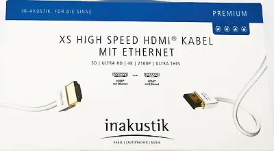 Kaufen Inakustik Premium HDMI Kabel 2160P Ultra HD 3D 4K 1,5m Vergoldet • 7.43€