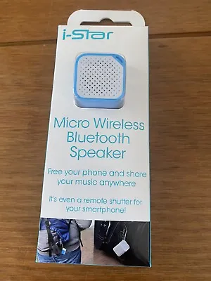 Kaufen Unbenutzter I-Star Micro Blau Wireless Bluetooth Lautsprecher USB Kabel Enthalten 3x2,5 Cm • 7.61€