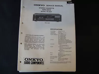 Kaufen Original Service Manual Onkyo TA-2820 • 11.50€