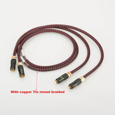 Kaufen Pair Audio Kabel HIFI RCA Audio Kabel Mit Kupfer Zinn Hülsen RCA Stecker Cable • 19.54€