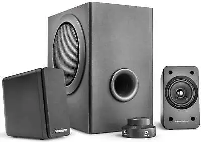 Kaufen B-WARE Wavemaster MX3+ 2.1 Lautsprecher-System HiFi Soundsystem 50W Stereo TV PC • 71.80€