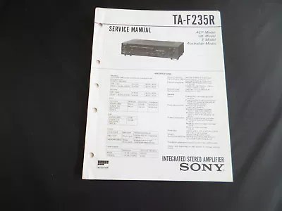 Kaufen Original Service Manual  Sony TA-F235R • 12.50€