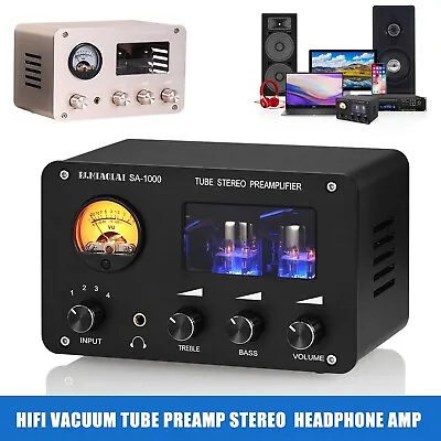 Kaufen HiFi Vakuum Röhrenverstärker Mini Stereo 4-Wege Audio Umschaltbox Desktop Amp DE • 64.99€