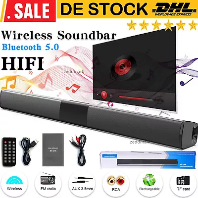 Kaufen Soundbar Wireless 4 Lautsprechersystem Subwoofer Bluetooth Surround TV Heimkino • 33.98€