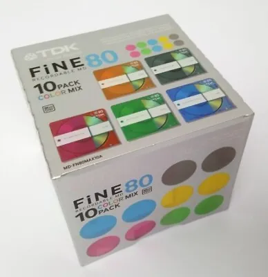 Kaufen 10 Stück TDK FINE Color MD MiniDisc 80 Minuten 10er Pack Bunte MiniDisk NEU&OVP • 100€