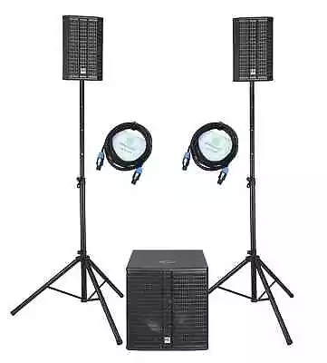 Kaufen HK Lucas 2K15 System Aktivanlage DJ PA 2.1-Stereo Sound System Set Stative Kabel • 1,775€