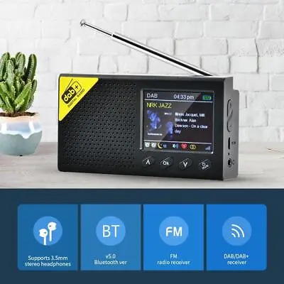 Kaufen Bluetooth 5.0 Digital Radio Stereo DAB FM Receiver Audio Broadcasting Player • 34.26€