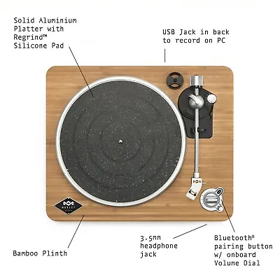 Kaufen House Of Marley Stir It Up Plattenspieler Mit Bluetooth - Markierungen Auf Der Klemme, Lesen Sie Unten • 157.81€