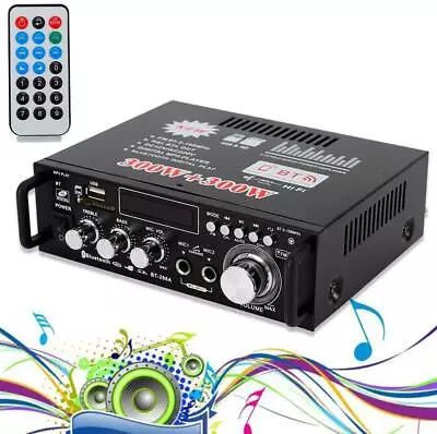 Kaufen 600W HiFi-Verstärker 220V Bluetooth Mini Endstufe USB SD AUX Musik Sound Party • 28.99€