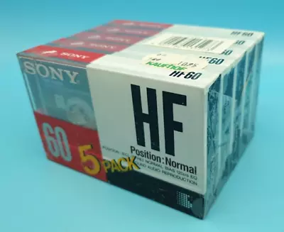 Kaufen 5 Pack Sony HF IEC I Type I 60 Minuten Audio Leerkassette Kassette NEU OVP MC • 15€