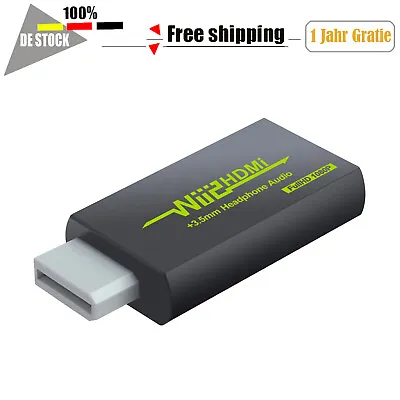 Kaufen WII ZU HDMI WII2HDMI Konverter Adapter 720p 1080p HD TV Audio Video Mit Kabel • 13.99€