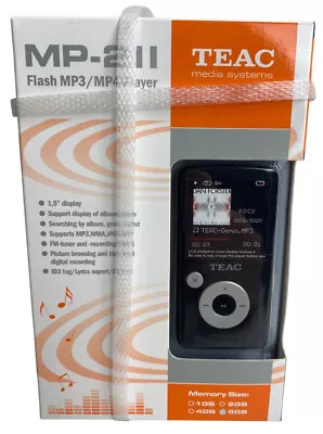 Kaufen TEAC MP-211 Flash MP3 MP4 Player 8GB FM-Radio USB 1,5  Display NEU OVP • 29.77€
