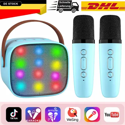 Kaufen Mobiler DJ PA Party Bluetooth Lautsprecher LED Akku Box Karaoke Maschine Set DHL • 22.99€