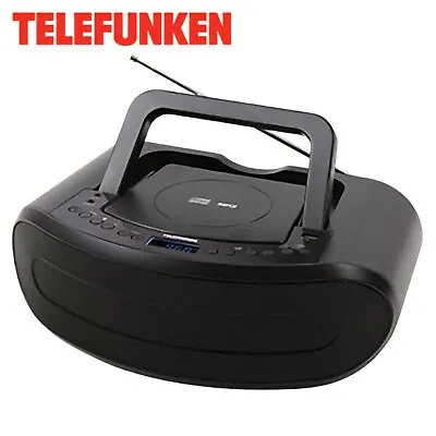 Kaufen Telefunken Boombox~Radio/CD/USB/Bluetooth/AUX~HIFI-System~Tragbares Radio~LCD • 39.99€