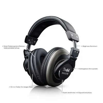 Kaufen Teufel MASSIVE Hi-Fi Kopfhörer Headset Musik Stereo Klinke Headphones Over Ear • 69€