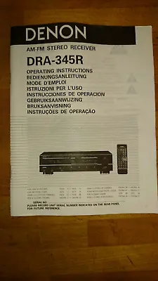 Kaufen Denon DRA-345R  Bedienungsanleitung Operating Instuctions Manual • 2€