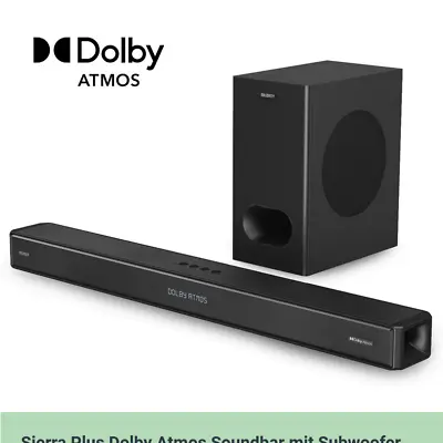 Kaufen Sierra Plus Dolby Atmos 2.1.2 Soundbar Subwoofer 400W TV-Heimkoino Lautsprecher • 179.95€