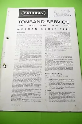 Kaufen Service Manual-Anleitung Grundig TK 14 L/TK 17 L/TK 19 L/TK 23 L/TK 27L,ORIGINAL • 20€