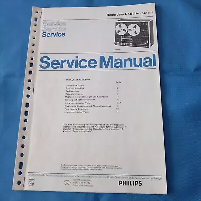 Kaufen Service Manual Philips N 4511 • 15€
