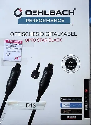 Kaufen OEHLBACH Opto Star Black Optisches Digitalkabel  - 2m • 25€