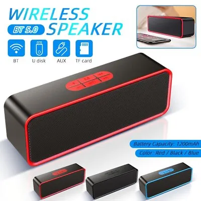 Kaufen Tragbarer Bluetooth 5.0 Lautsprecher Subwoofer Musikbox Soundbox Soundstation SD • 15.88€