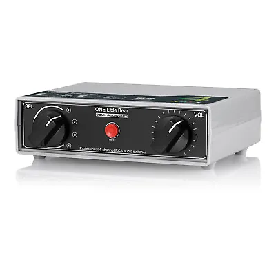 Kaufen 4-Wege Analog Cinch Stereo Audio Umschalter Splitter Manual Switcher Box Preamp • 35.59€