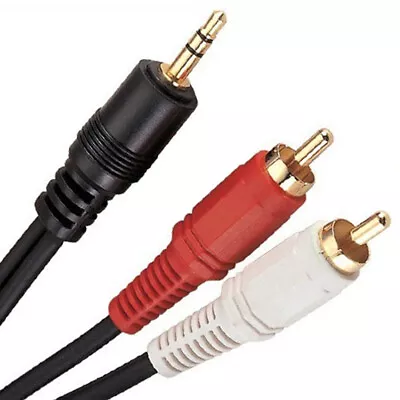 Kaufen N28 3,5mm Klinke Auf Cinch Kabel Klinke Zu 2 Stereo RCA Stecker Audio Kabel 3m • 5.98€