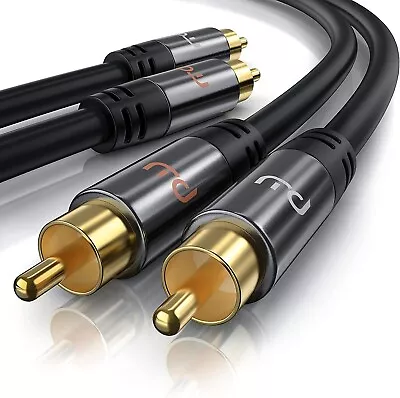 Kaufen Cinch Audio Kabel 2 Cinch Stecker Auf 2 RCA Stereo Kabel Vergoldet Hifi 2-7,5 M • 19.90€