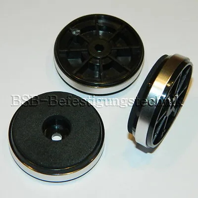 Kaufen 4 Stk. Runde Hifi Gerätefüße  Ø 40x11mm Silber/schwarz NEU  Boxenfüße Case Feet  • 6.45€