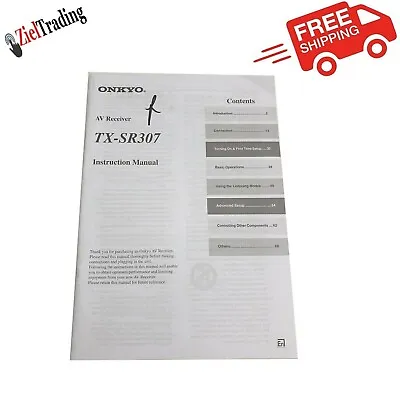 Kaufen Onkyo TX-SR307 Bedienungsanleitunf / Instruction Manual - English • 9.74€