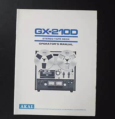 Kaufen Original AKAI GX-210D Tape Deck Owner's Manual / Bedienungsanleitung !!! • 29€