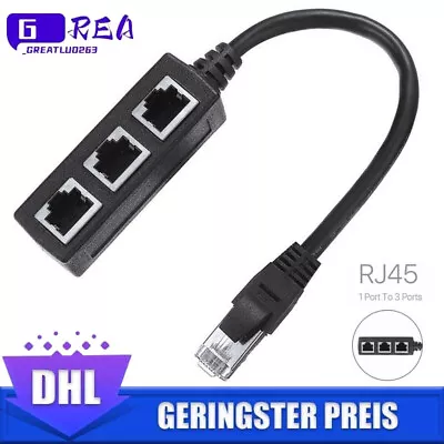 Kaufen RJ45 LAN Ethernet Netzwerk Verteiler Splitter Cat7 1 Zu 3 Port Adapterkabel • 9.86€
