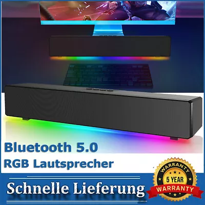 Kaufen Neu Bluetooth5.0 Soundbar TV-PC Sound System 3D Surround Subwoofer Lautsprecher  • 23.99€