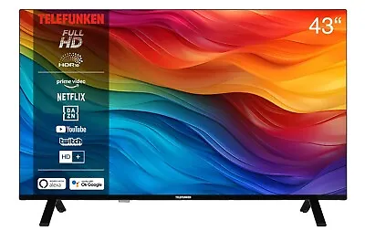 Kaufen Telefunken XF43SN750S Fernseher 43 Zoll Full HD HDR Smart TV Triple-Tuner HD+ • 239.99€