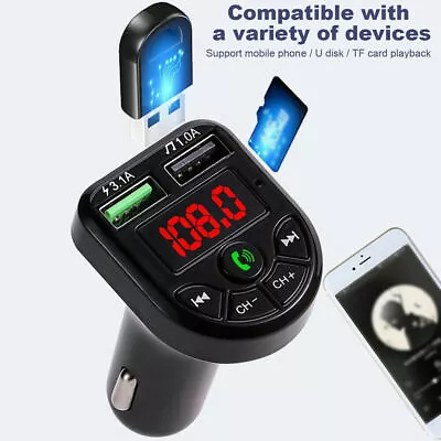 Kaufen Bluetooth FM Transmitter Auto MP3 Player USB Stick KFZ SD AUX Freisprechanlage • 5.99€