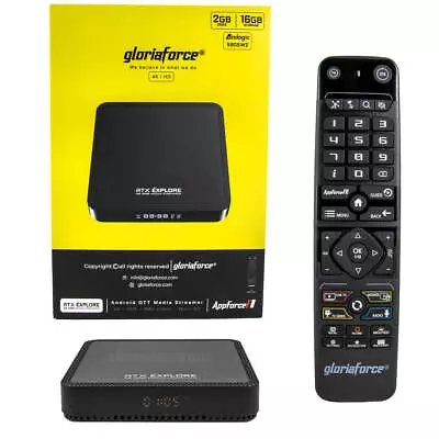 Kaufen Gloriaforce RTX Explore 4K Streaming IP TV Box Android 11 Amlogic H.265 2/16 GB • 109€