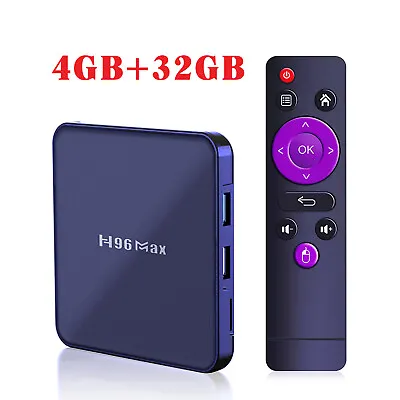 Kaufen H96MAX 4K Smart Android 12.0 TV Box Quad Core BT HD Stream Player 4GB/32GB L7T2 • 41.29€