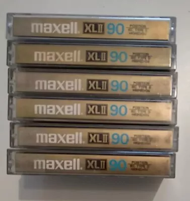 Kaufen 6 X Maxell XL II 90 High Position Bespielt Musikkassetten Tapes Vintage • 27.95€