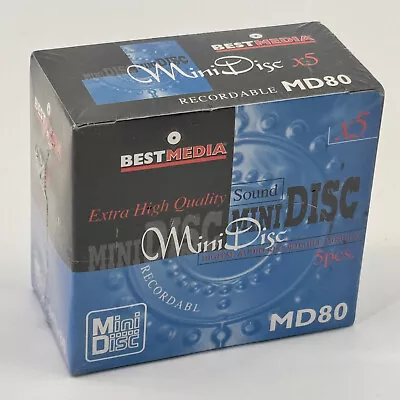 Kaufen 5x MINI DISC Minidisc Best Media MD 80 Recordable NEU OVP • 29.99€