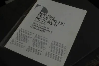 Kaufen Nakamichi PA-7E PA-5E   -Bedienungsanleitung Manual Original • 89€
