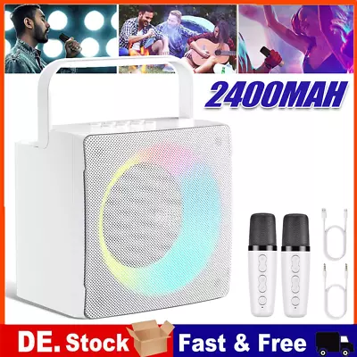 Kaufen Bluetooth Karaoke Maschine Karaoke Anlage Mit 2Mikrofonen Lautsprecher Heimparty • 39.99€