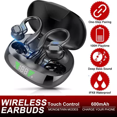 Kaufen Bluetooth 5.3 Kopfhörer In Ear Ohrbügel Kabellos TWS Sportkopfhörer Mit Mikrofon • 14.99€