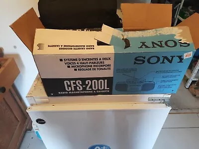 Kaufen SONY CFS-200L STEREO RADIO CASSETTE TAPE RECORDER GHETTOBLASTER Boombox Top  • 39€