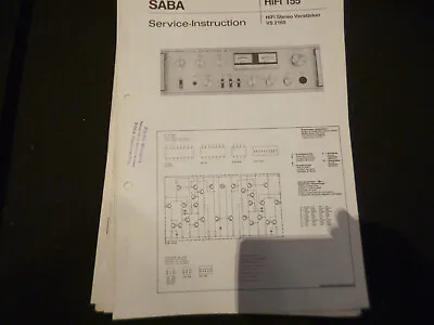 Kaufen Original Service Manual Schaltplan Saba VS 2160 • 12.50€