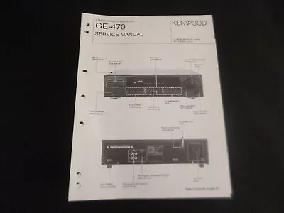 Kaufen Original Service Manual Schaltplan Kenwood GE-470 • 11.90€