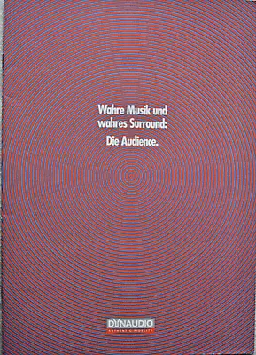 Kaufen Dynaudio Katalog 12 Seiten ,von 1996,audience 9,8,7,5,audience Center • 12.92€