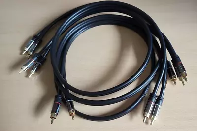 Kaufen 3-mal 1 M Cinch Kabel, Stereo Audio Kabel 2 X 2 Cinch, RCA, Koaxial, HiFi • 18.99€